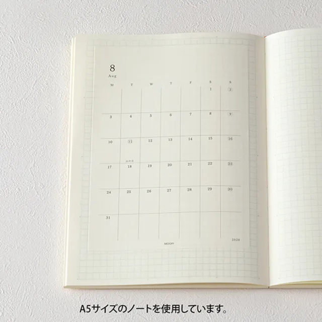 【MIDORI】《2027 年 MD Calendar 月曆貼紙》M size