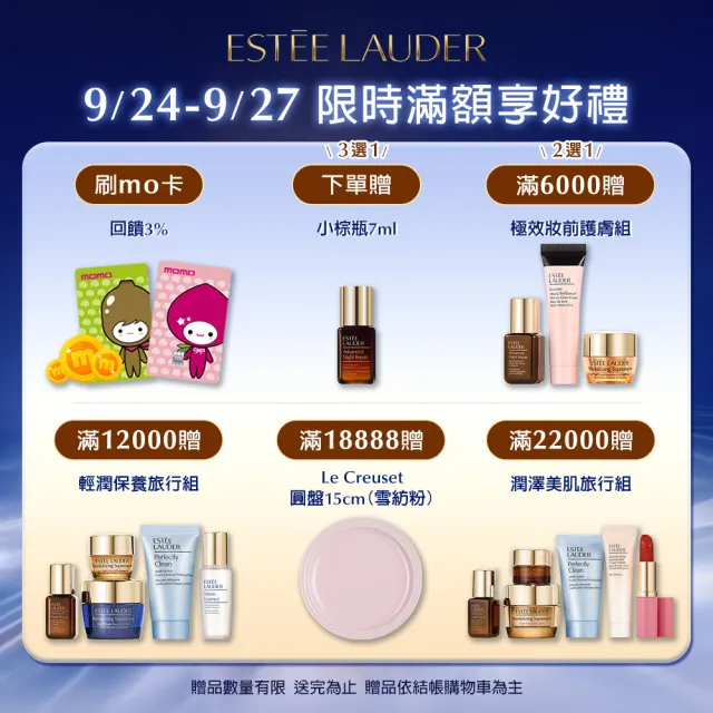 【Estee Lauder 雅詩蘭黛】無敵膠原家族日夜保養組(膠原藍霜75ml贈膠原霜15mlx2+膠原藍霜15mlx2)