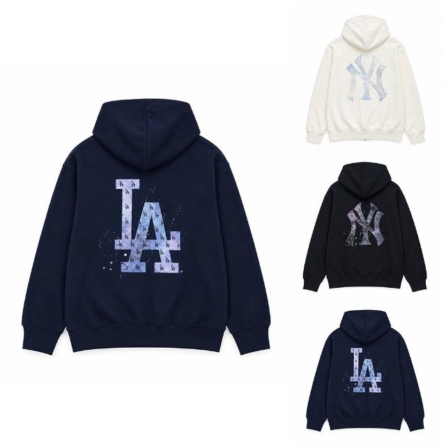 【MLB】背後大Logo拉鍊連帽外套 Monogram系列 道奇/洋基隊 (3ATRM0264-三款任選)