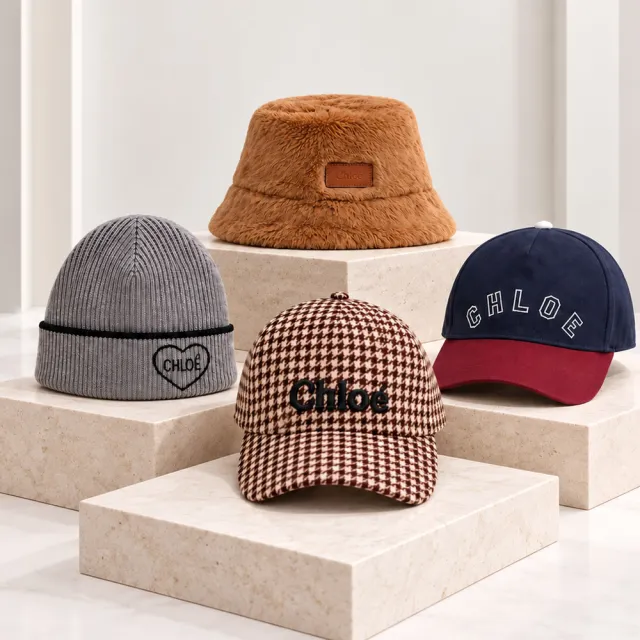 【Chloe’ 蔻依】經典品牌LOGO棒球帽/漁夫帽/毛帽(多款選)