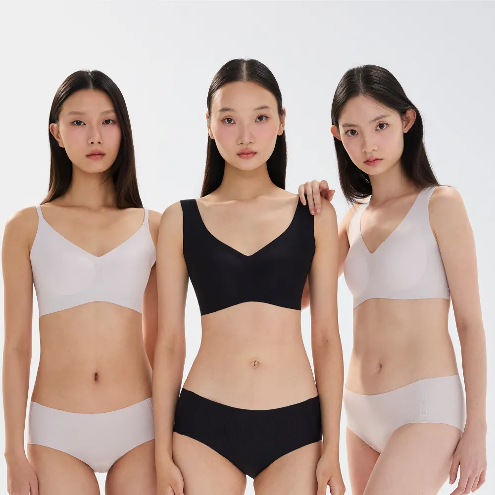 【24HRS】4件組－萊卡款 親膚無痕 內衣(無鋼圈內衣 女內衣 女內著 呼吸裸感 背心式)