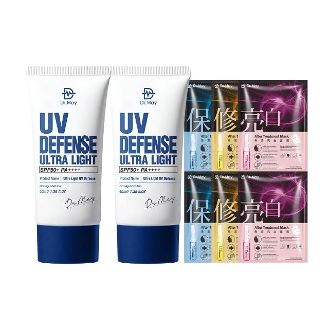 【Dr. May 美博士】專業隔離清爽防曬乳SPF50+ PA++++40ml 二入組(抗UV高係數)