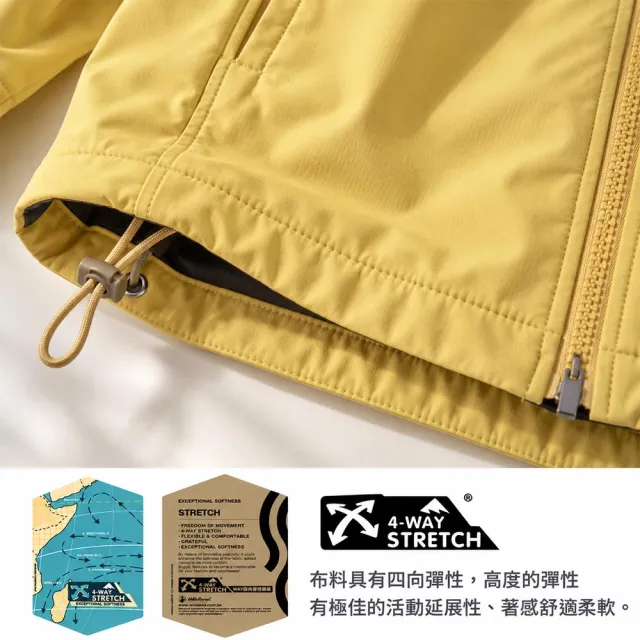 【Wildland 荒野】女彈性超輕三層山旅機能外套-S-3L-W2903-WL(防風/內刷毛/軟殼外套)