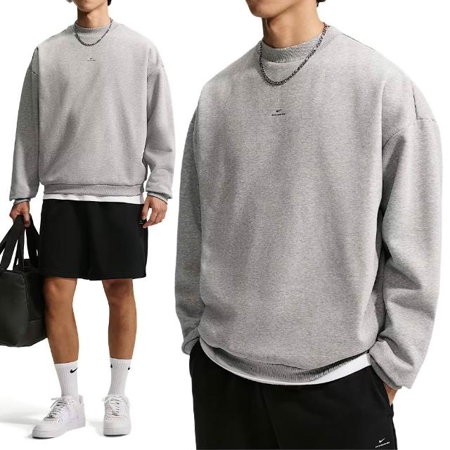 【NIKE 耐吉】As M Nk Tf Si Brsh Crew 長袖 男款 灰色 大學T 運動 休閒 JA9582-063