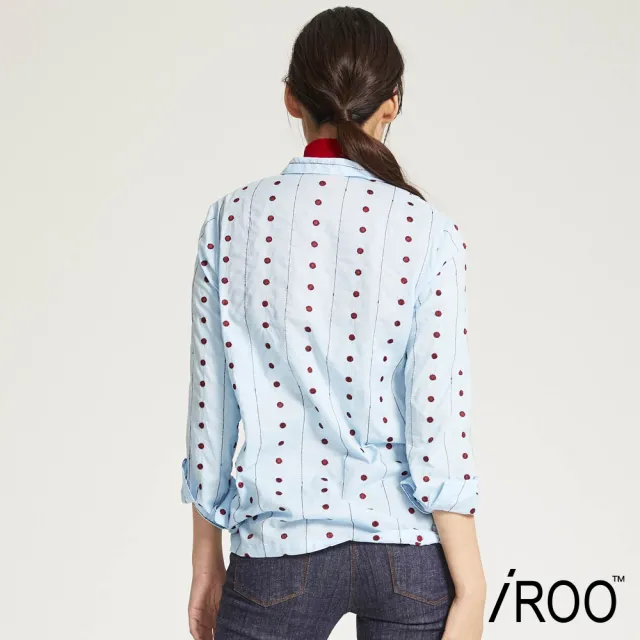 【iROO】印花結飾襯衫