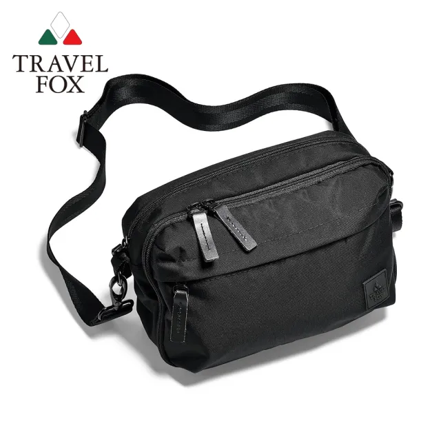 【TRAVEL FOX 旅狐】BLACK SERIES 輕質感風潮防潑水側背包 (TB808 黑/灰)