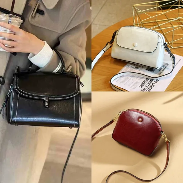 【巴黎精品】現貨+預購真牛皮側背包真皮單肩斜背包手提包小方包時尚爆款百搭女3款t1a1ml17 A