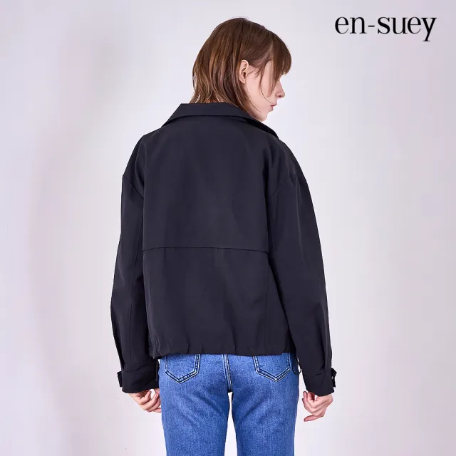 【en-suey 銀穗】網路限定 工裝短版立領防風長袖外套-女