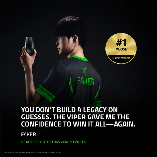 2入【Razer 雷蛇】Viper V3 Pro 毒奎V3 專業版 無線電競滑鼠