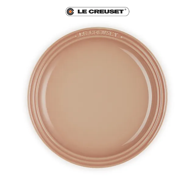 【Le Creuset】瓷器圓盤 23cm(卡布奇諾/加勒比海藍 2色選1)