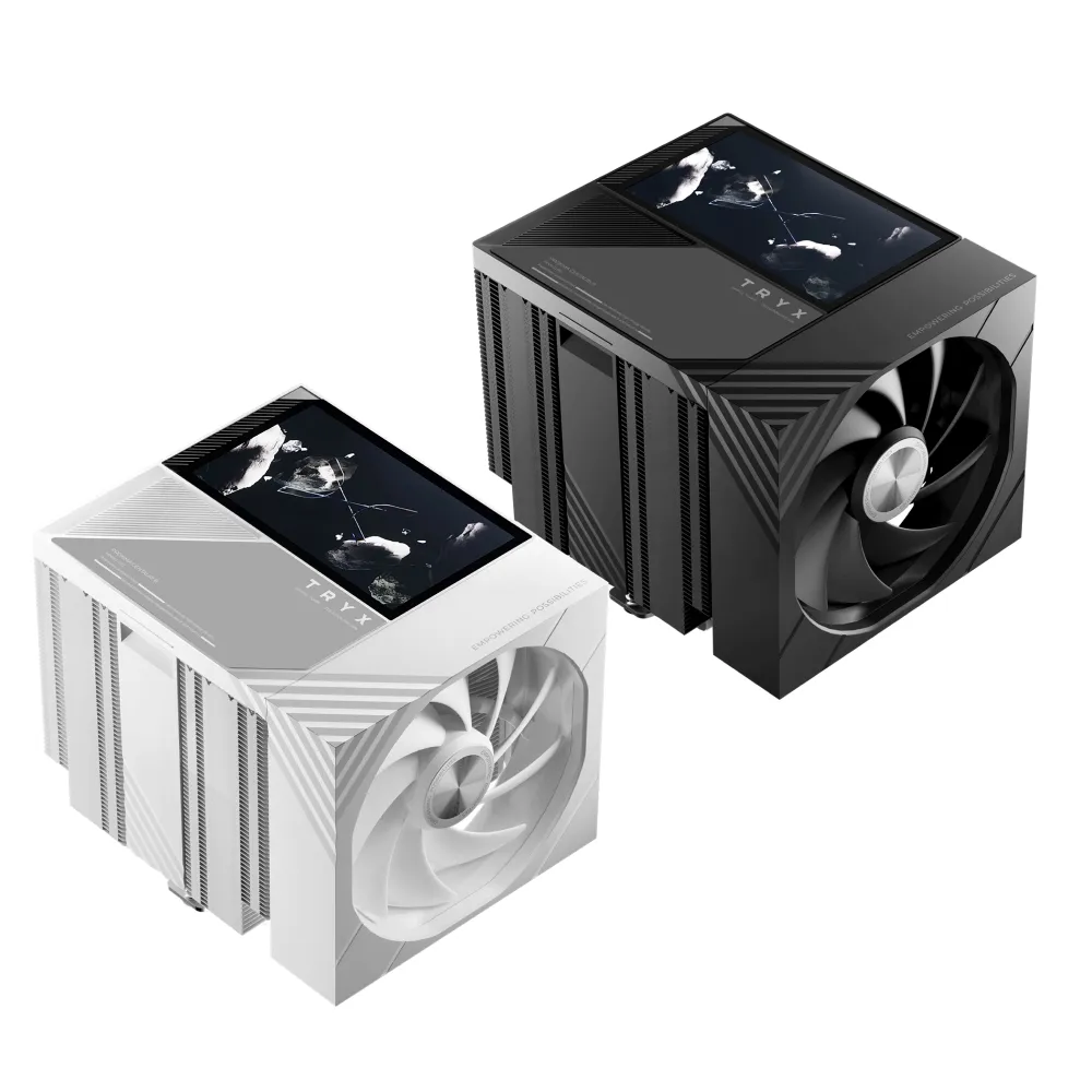 【TRYX】TURRIS 5吋液晶 CPU散熱器 (雙塔雙扇/TDP280W/無孔回流焊/6年保/靜音/風扇快拆滑軌)