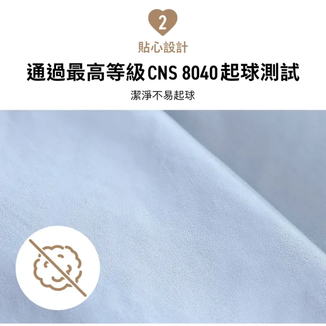 【3M】新一代純棉防蹣床包-雙人(北歐藍/奶油米/清水灰三色選)