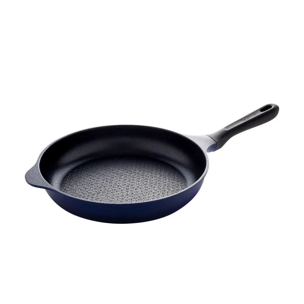 【Arnest】Bellfina鑽石深型不沾平底鍋-28cm(純黑把手/瓦斯爐適用)