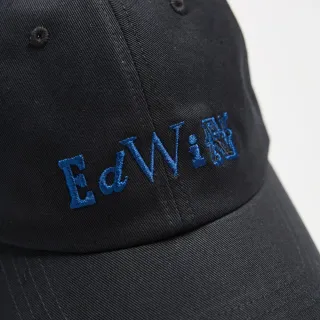 【EDWIN】配件 經典印花棒球帽(黑色)