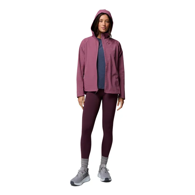 【Columbia 哥倫比亞】女款-防潑水軟殼外套-Trailborne™ Softshell-果莓色(UWR24230CI/KF)