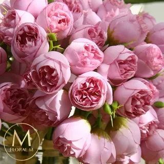 【Floral M】奧斯丁牡丹仿真花花材（9入組）(人造花/仿真花/假花/花藝DIY/裝飾花材)