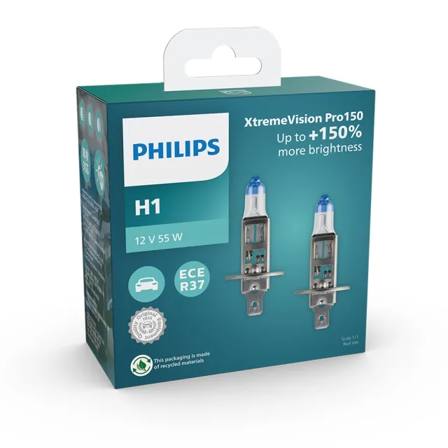 【Philips 飛利浦】PHILIPS 飛利浦 車燈幻靚光X-tremeVision PRO+150% H1/H4/H7/H11/9005/9006/HIR2