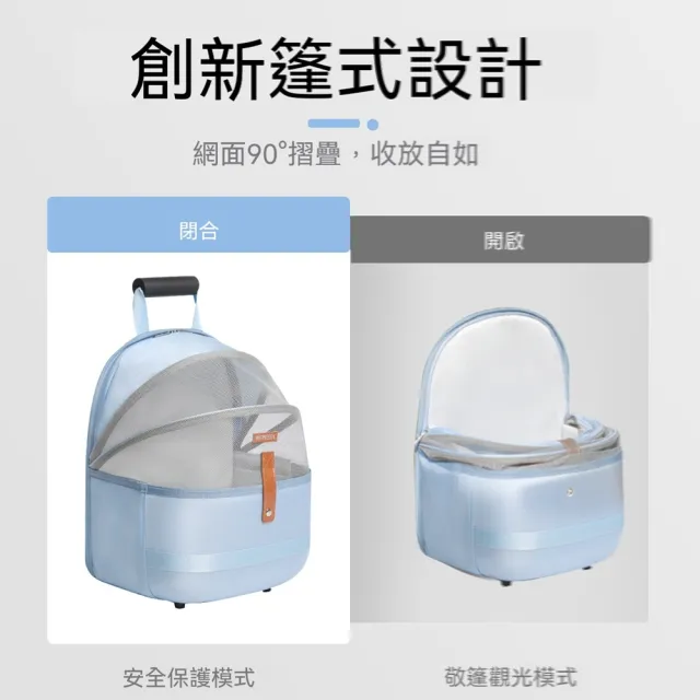 【MOOG 沐格】寵物外出貓包 大容量雙肩背包 太空艙透氣貓咪外出包 小型犬外帶用品
