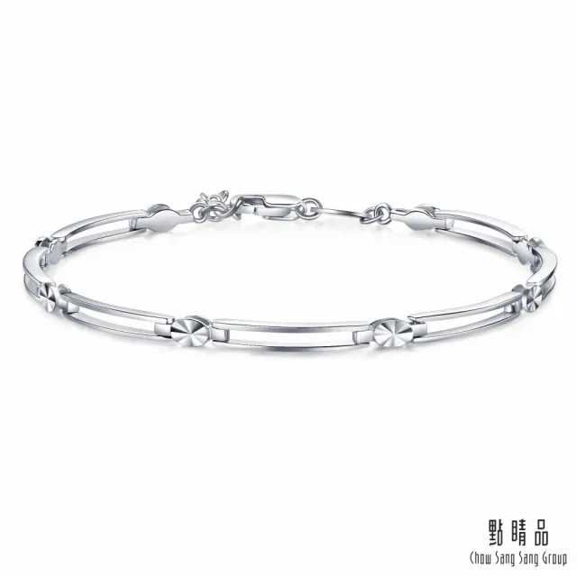 【點睛品】網路獨家款 幾何之美 鉑金手鍊_計價鉑金(17公分)