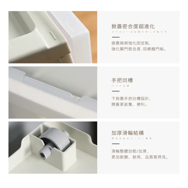 【HOUSE 好室喵】46面寬艾夏掀蓋式可堆疊玩具衣物收納箱39L-6入