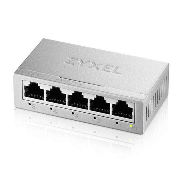 【ZyXEL 合勤】GS-105B 桌上型5埠Gigabit 乙太網路交換器 (金屬殼)