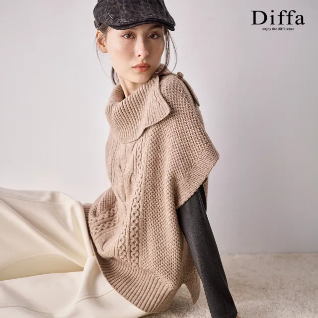 【Diffa】親膚長袖針織衫-女