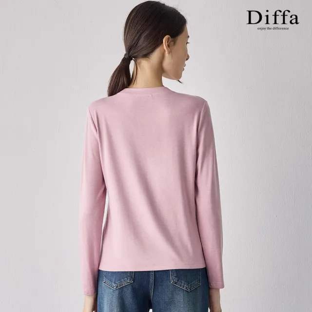【Diffa】親膚長袖針織衫-女