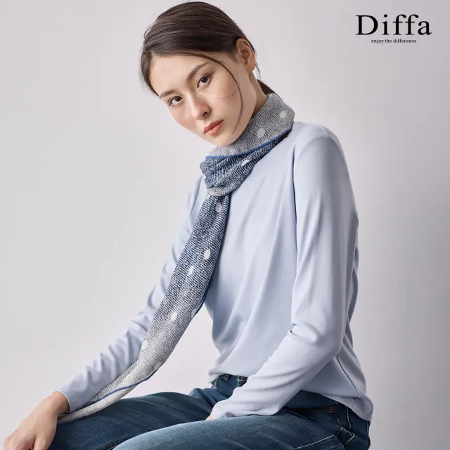 【Diffa】親膚長袖針織衫-女