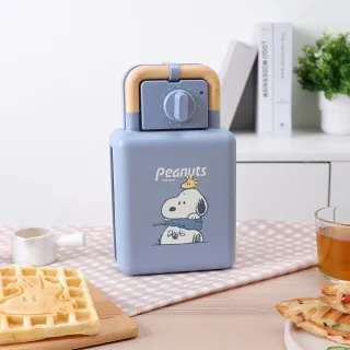 【Norns】Peanuts史努比多功能定時熱壓三明治鬆餅機+點心盤3件組+束口袋