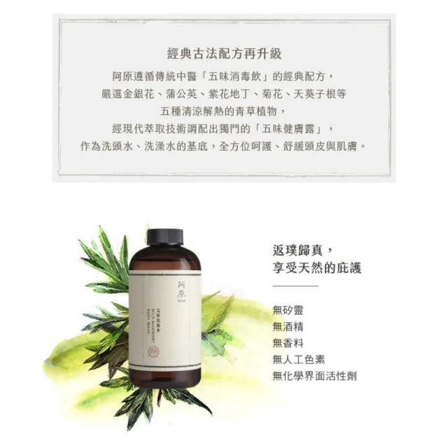 【阿原】艾草洗澡水-500mL(清潔同時保養)