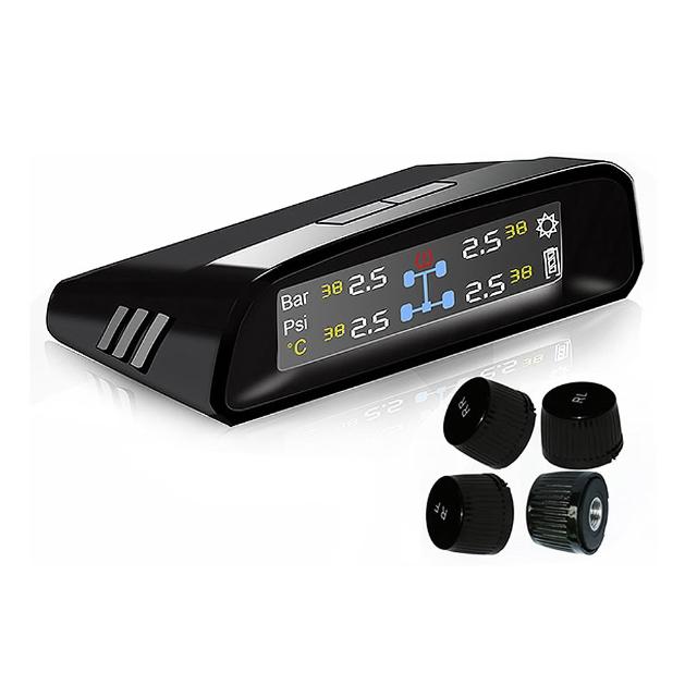 【FLYone】GT600 Plus 無線太陽能TPMS 胎壓偵測器彩色螢幕(加碼送 電動打氣機)