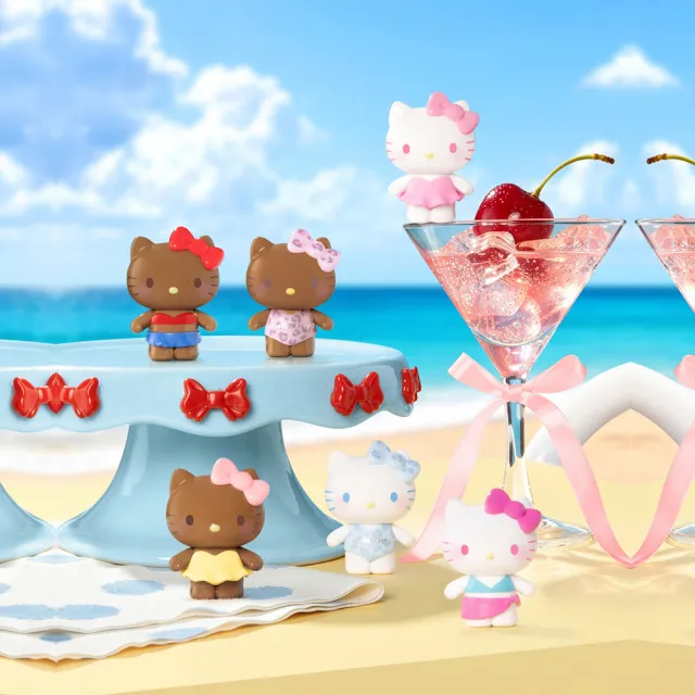 【YENDAR 研達】三麗鷗Hello Kitty繽紛泳衣系列盲袋[單袋](繽紛泳衣)