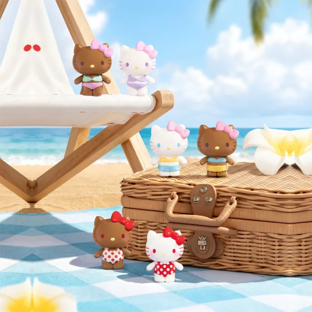【YENDAR 研達】三麗鷗Hello Kitty繽紛泳衣系列盲袋[單袋](繽紛泳衣)
