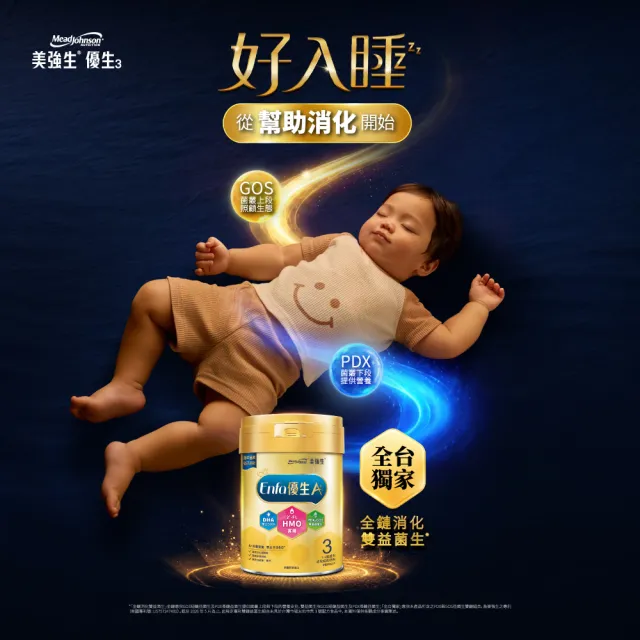 【美強生】官方直營 Enfa A+ 優生3 1-3歲適用 幼兒成長配方_HMO新配方(850gX4入)