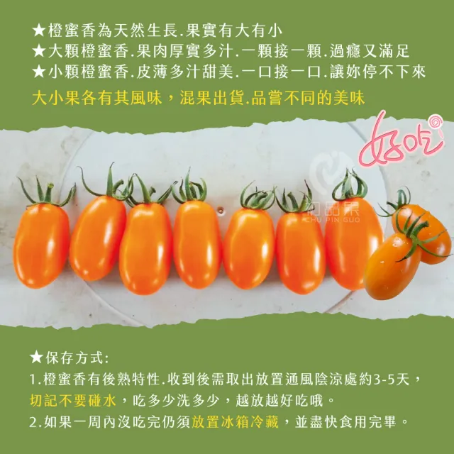 【初品果】高雄美濃達哥橙蜜香小番茄禮盒4斤x1盒(含箱重_送禮/禮盒/水果禮盒)