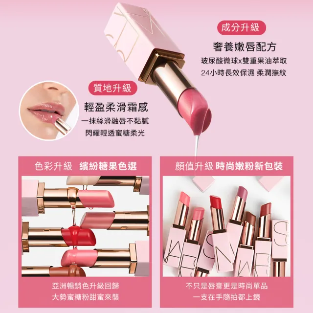 【NARS】官方直營 激情過後唇膏全新超值組(嫩唇膏+水光唇膏)