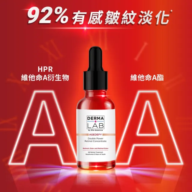【DermaLab 德美醫研】極效雙重維他命A逆齡精華30ml(3入組)