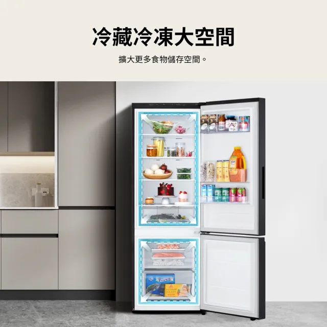 【LG 樂金】332公升智慧變頻雙門冰箱｜奶油杏(GN-BF33MGBB)