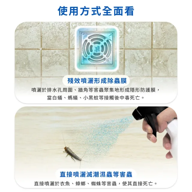 【福來朗】潮濕蟲噴霧 500ml_5入組｜衣魚｜鰹節蟲｜書蝨｜潮濕蟲｜潮濕空間｜除蟲噴霧