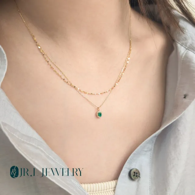 【JR.L JEWELRY】18K金 花漾年華 天然彩色寶石K金項鍊