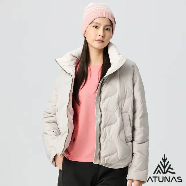 【ATUNAS 歐都納】女款都會中長版保暖輕量羽絨外套(A1GA2415W/防潑水/防風/休閒/百搭款)