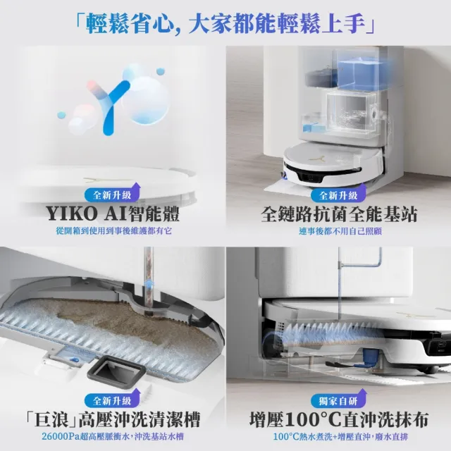 【ECOVACS 科沃斯】9/23新機獨家開賣!DEEBOT T90S PRO滾筒掃拖機器人(增壓滾筒洗地/4萬吸力/全球280萬銷售)
