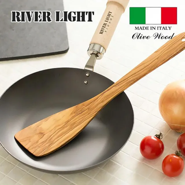 【PREMIUM 極】橄欖木料理用炒菜鍋鏟30cm(義大利製/極鐵鍋鏟)