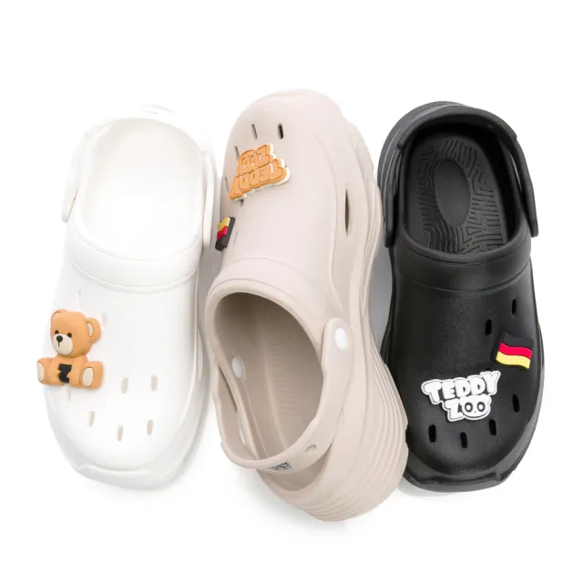 【Teddy Zoo】COOL涼系 2WAY晴雨兩穿洞洞鞋-黑-版型偏大-TZ1001