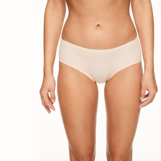 【Chantelle 仙黛爾】Soft Stretch.成套 無鋼圈無痕 輕運動背勾女內衣 平口褲 膚特.11G60_01N(超彈力.透氣)