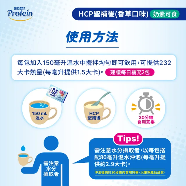 【NOAH 諾亞】HCP聖補後 50g*15入/盒(4入組-送1罐 碧華莊 堅穀麵茶)