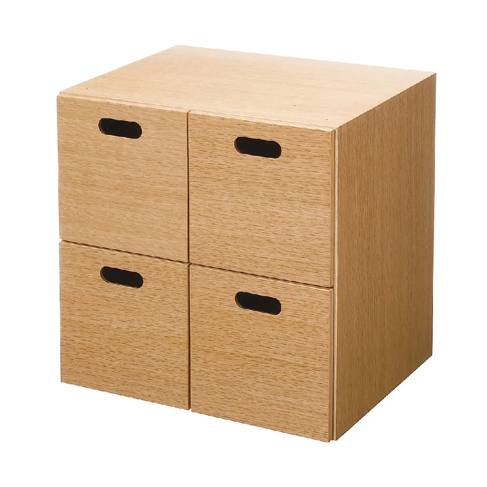 MUJI 無印良品】橡木組合收納櫃/抽屜/4個(大型家具配送) - momo購物網
