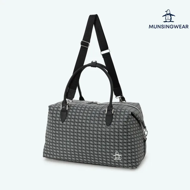 【Munsingwear】企鵝牌 男款黑色 企鵝幾何紋可變形波士頓包 MGYJ0504