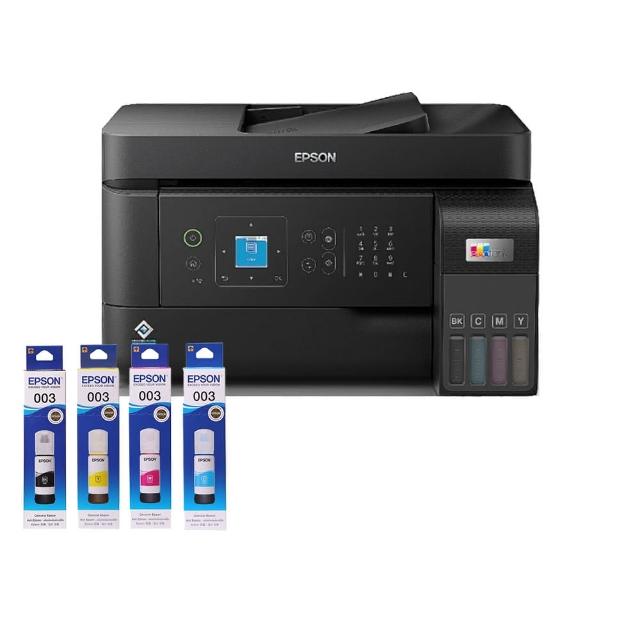 【EPSON】官方直營 搭1組T00V原廠1黑3彩墨水★L5590 雙網傳真智慧遙控連續供墨複合機