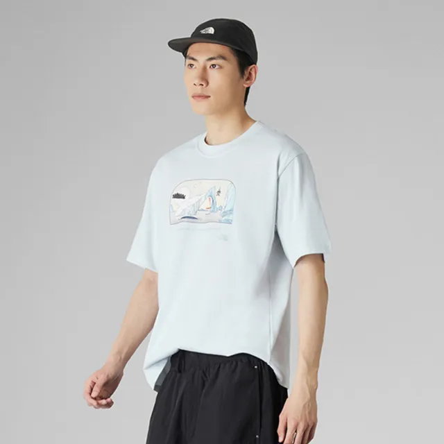 【The North Face】北面UE男款米色胸前印花短袖T恤｜8HFBFNN